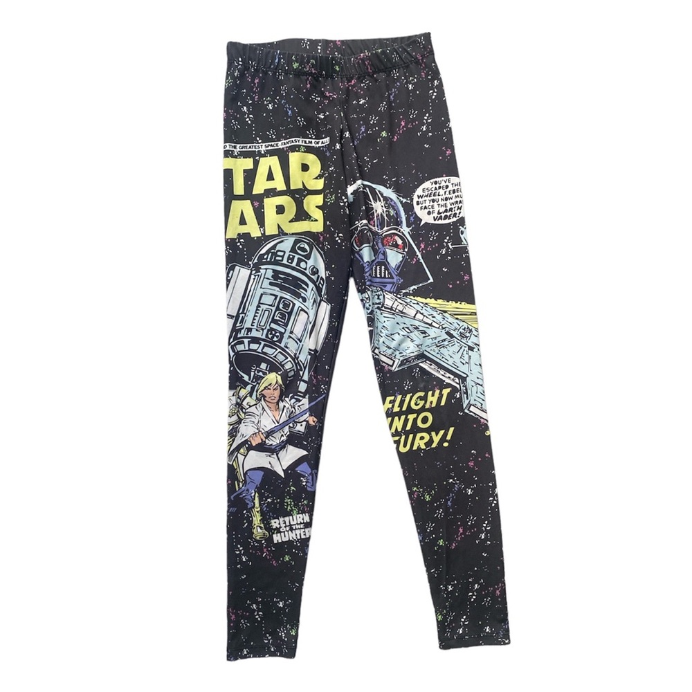 Star Wars leggings Mighty Fine size Small grey thin material
